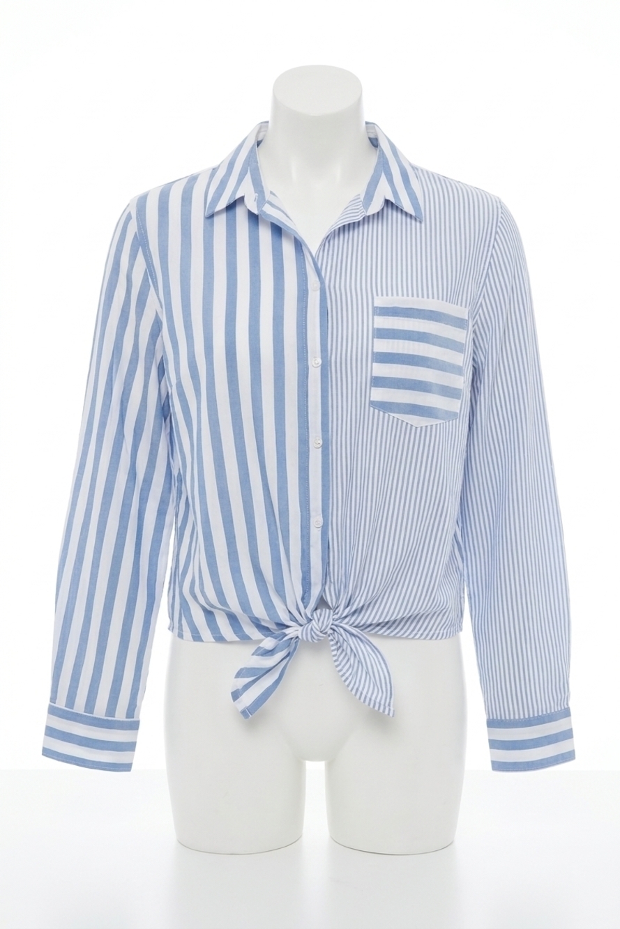 NEW TRIBAL roll up slv shirt in pacific
